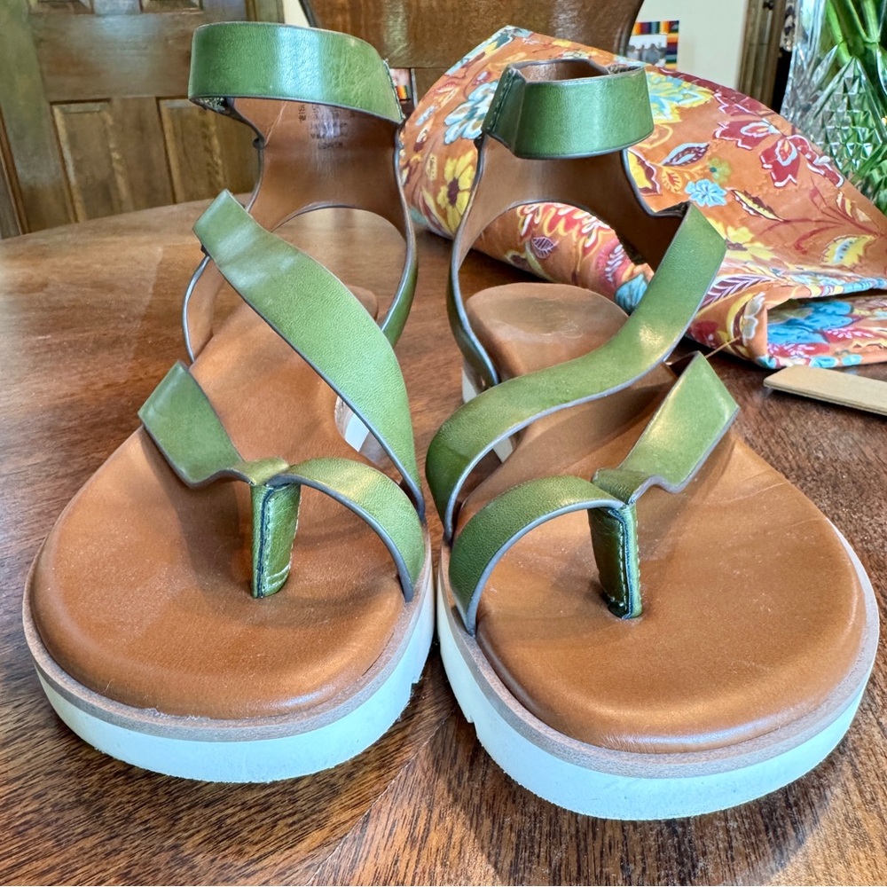 Franco Sarto Green Strappy Sandals